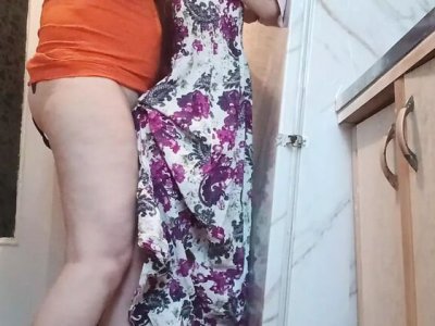 Stepmom fucks me doggystyle in kitchen while hubby s away